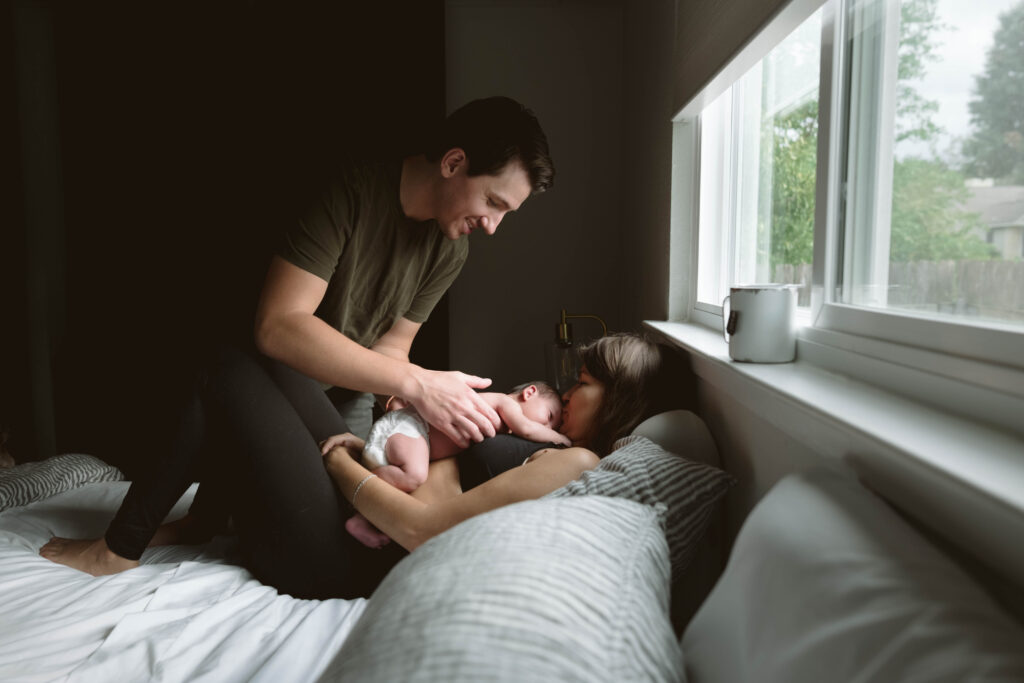 home newborn session in Austin